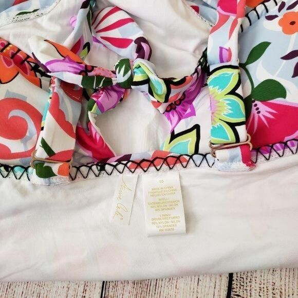 NWT Anne Cole Fleetwood Floral Key-Hole One-Piece Swimsuit - Picture 8 of 9